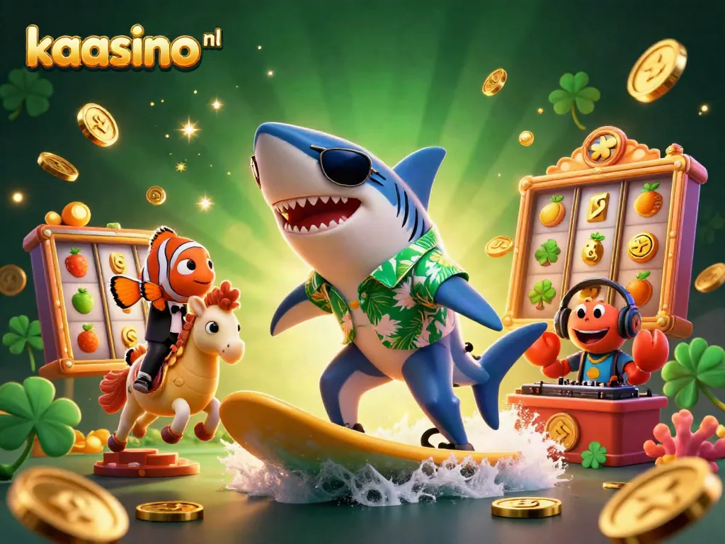Engage with kaasino nl in a vibrant 3D casino scene featuring gaming action and excitement.