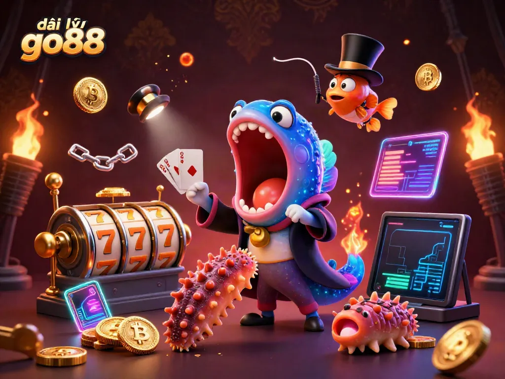 Engaging performance by đại lý go88 animated characters with vibrant gambling elements.