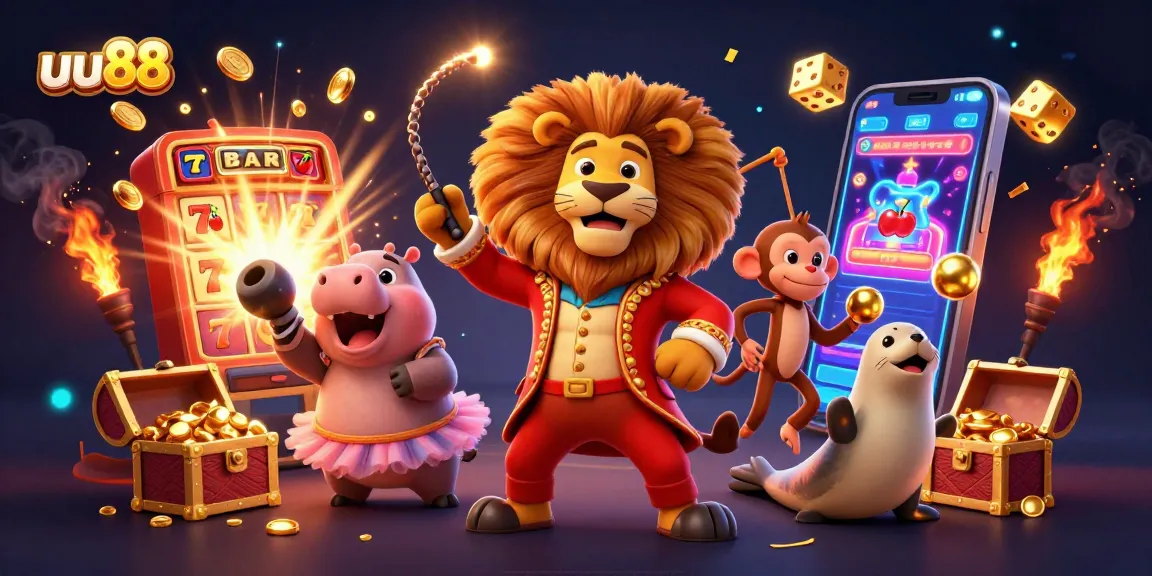 Experience thrilling gameplay at uu88 with vibrant casino characters and explosive jackpots.