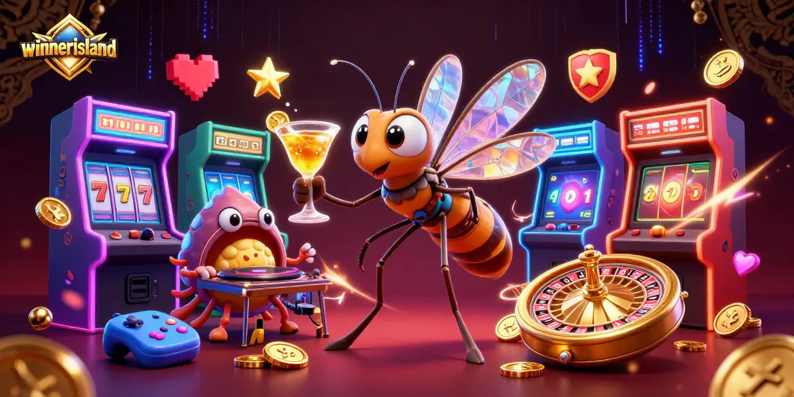 Engage in thrilling gameplay at winnerisland with 3D characters and vibrant casino elements.