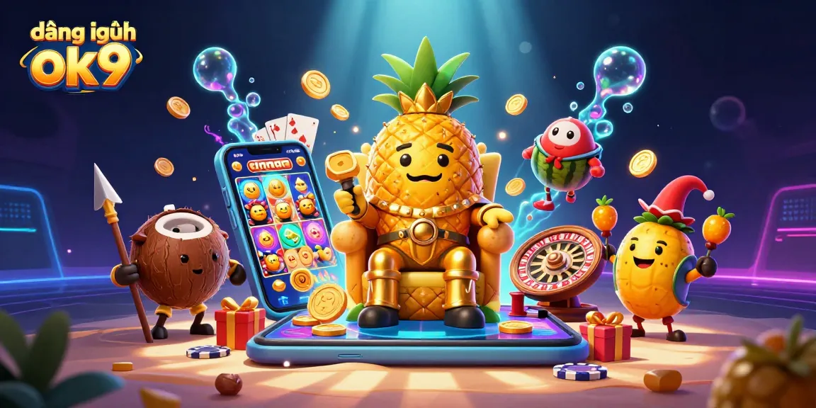 Engage in the thrill of betting at đăng nhập ok9, featuring vibrant casino characters and dynamic gaming elements.