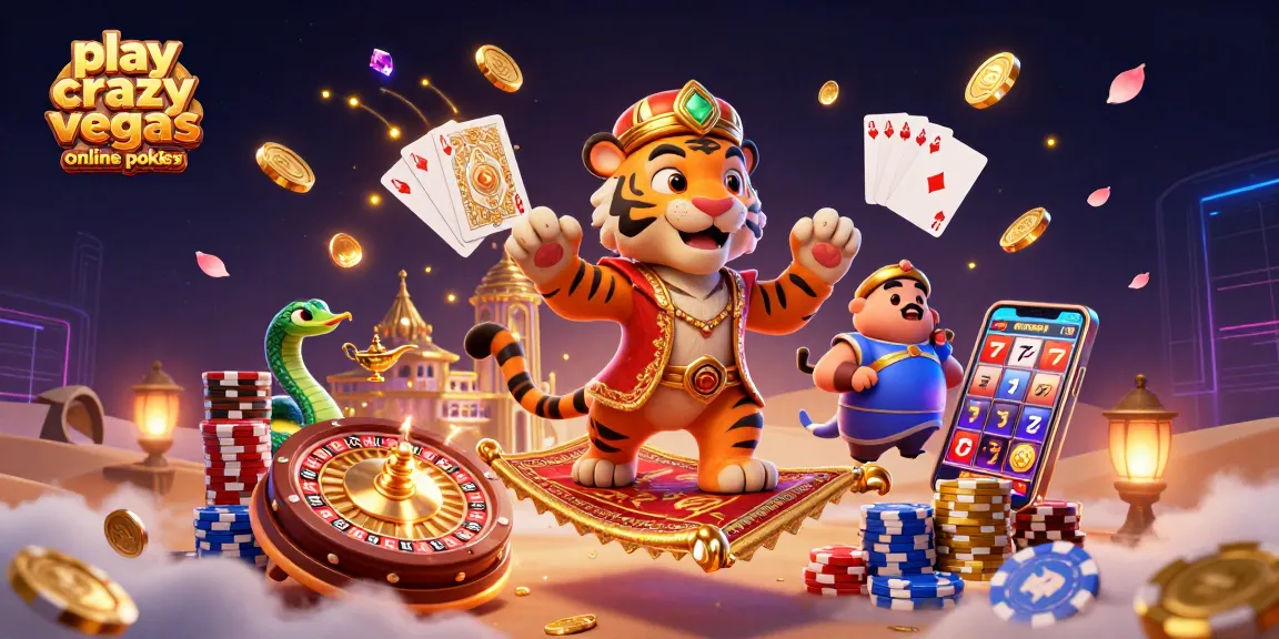 Experience the thrill as you play crazy vegas online pokies with vibrant 3D Arabian-themed characters.